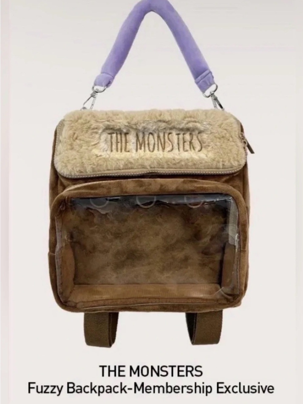 The Monsters Fuzzy Backpack [Pop Mart] - Brown & Cream